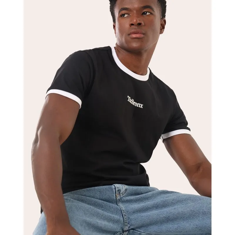 Camiseta Masculina The Bronx Alto Relevo Manga Curta Preta M