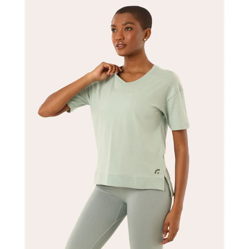 Camiseta Fitness Feminina Algodão Fitter Verde M