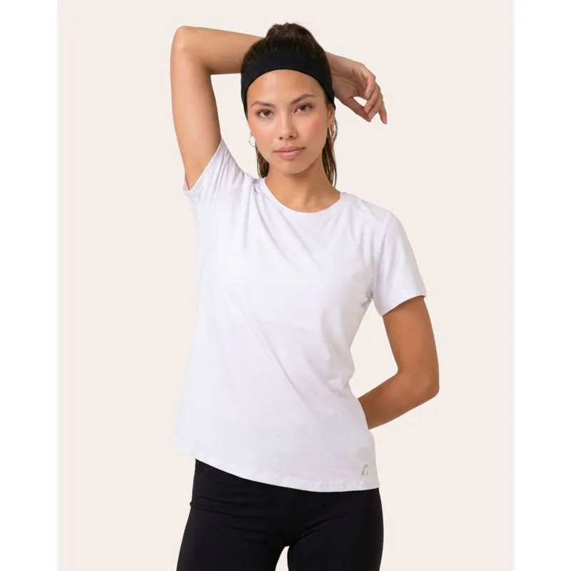 Camiseta Fitness Feminina Algodão Furadinha Fitter Branca M
