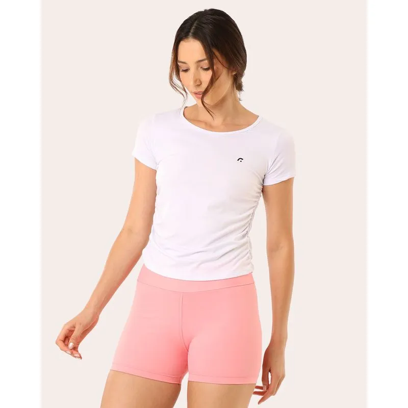 Blusa Fitness Feminina Fitter Franzida Branca P