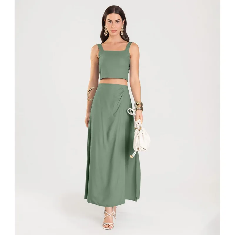 Top Liso Feminino Dianna Verde GG