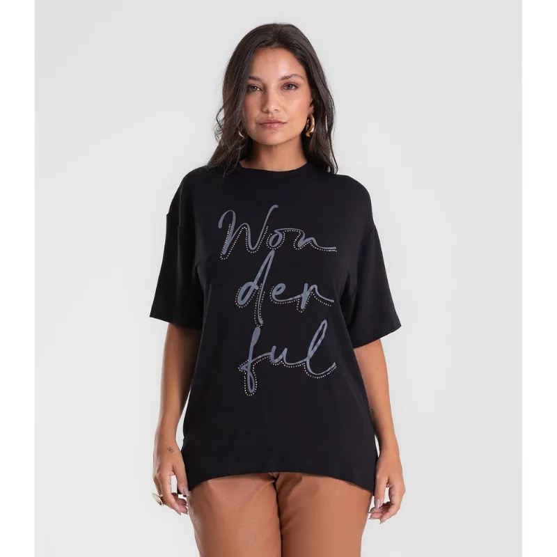 Camiseta Endless Molecotton de Viscose Feminina Preto M