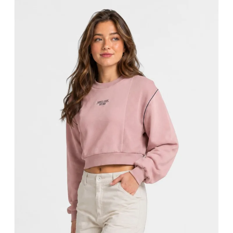 Blusão Juvenil Moletom e Ribana Com Estampa Minty Rosa 16