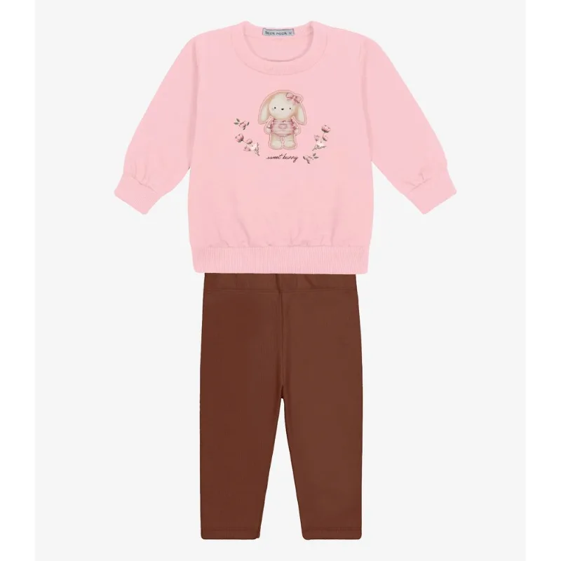 Conjunto Blusão com Legging Menina Trick Nick Rosa G