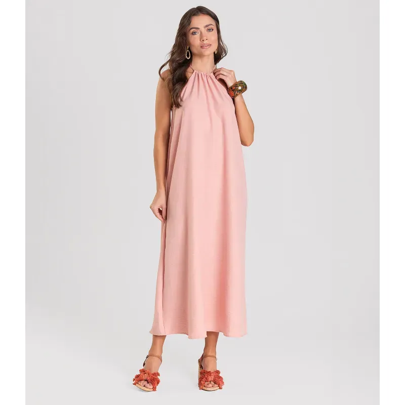 Vestido Feminino Midi Dianna Rosa GG