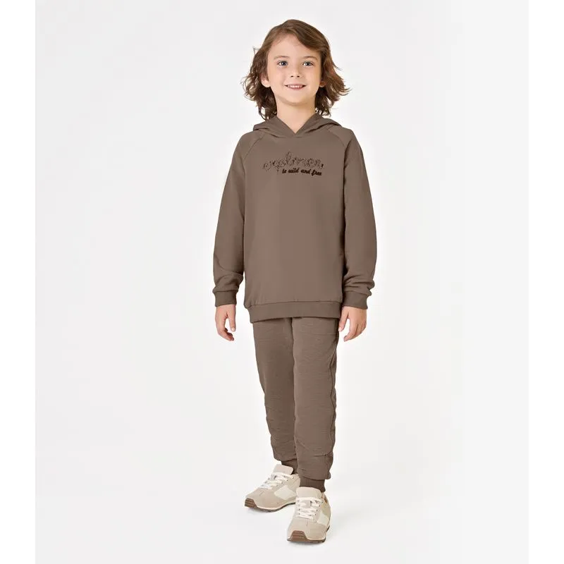 Conjunto Blusão com Capuz e Calça da Trick Nick Marrom 3
