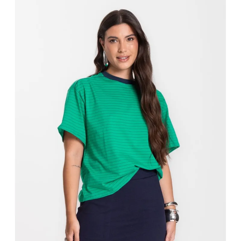 T- Shirt Feminina Infinita Cor Verde P