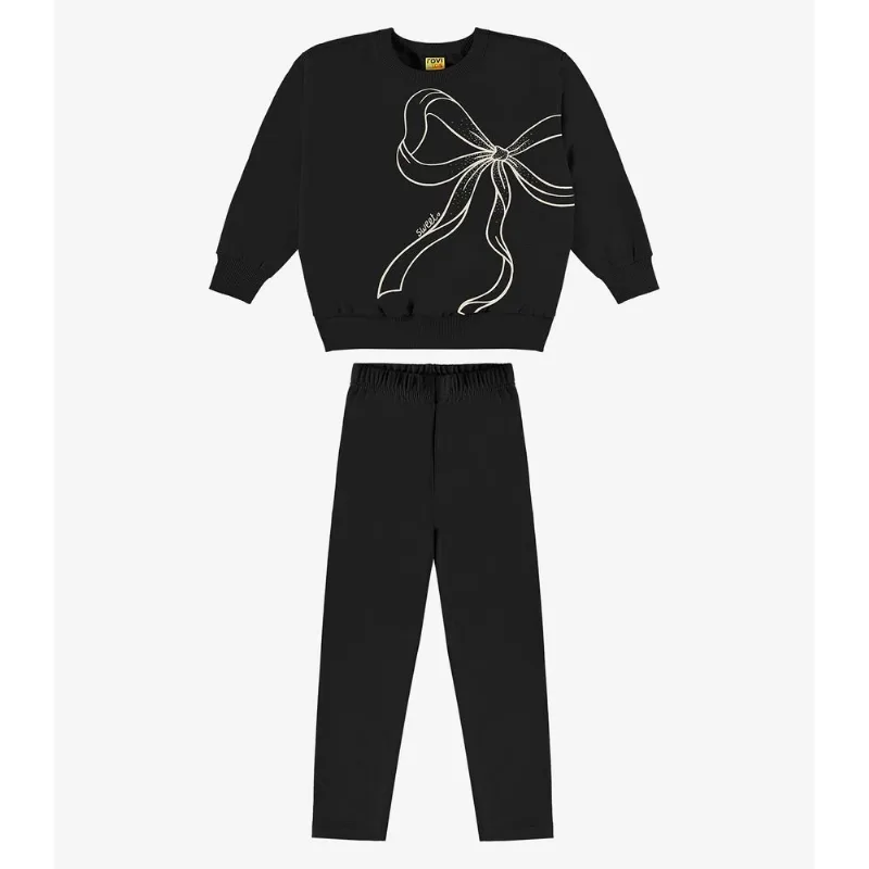 Conjunto Blusão com Legging Rovi Kids Preto 8