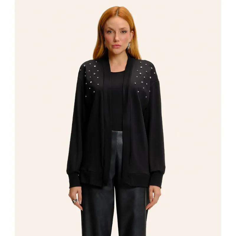 TwinSet Feminino Cardigan Com Regata Endless Preto GG