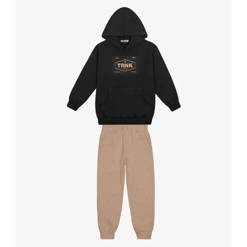 Conjunto Blusão Com Capuz E Calça Trick Nick Preto 8