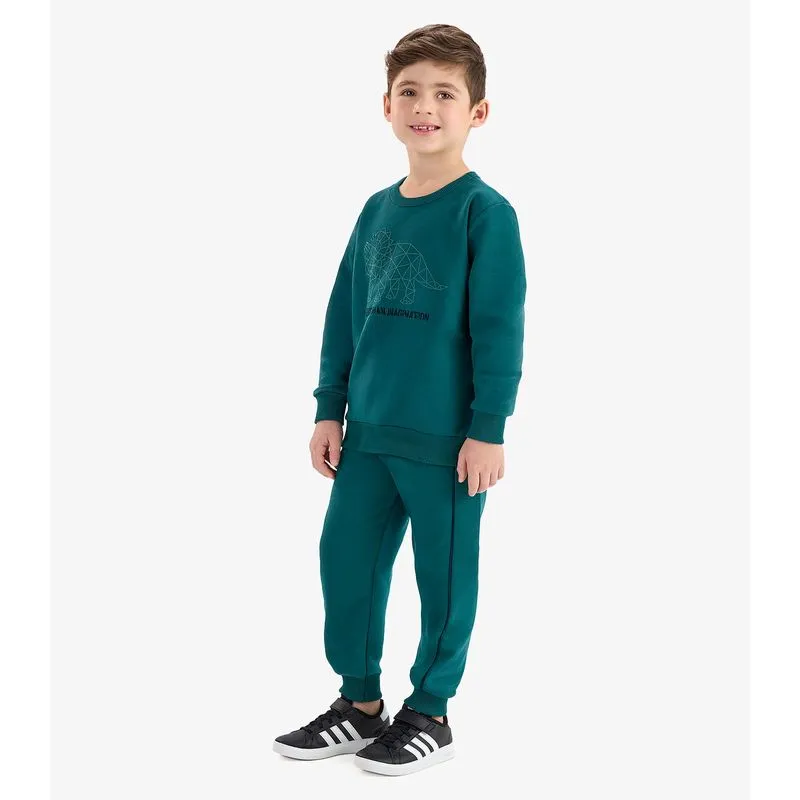 Conjunto Blusão e Calça Moletom Rovi Kids Verde 2