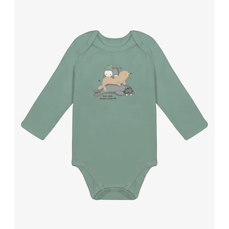 Body Infantil Masculino Cotton Trick Nick Verde M