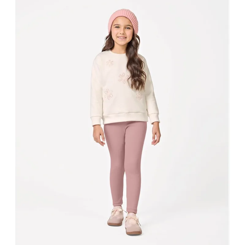 Conjunto Blusão Com Legging Moletom Trick Nick Bege 3