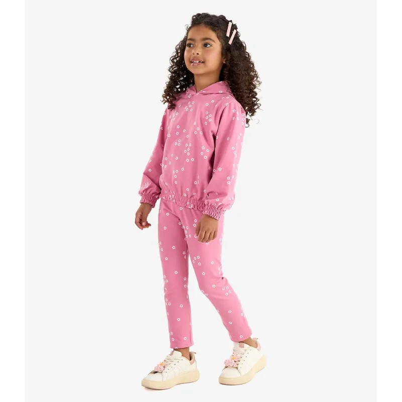 Conjunto Blusão com Capuz e Legging Rovi Kids Rosa 3