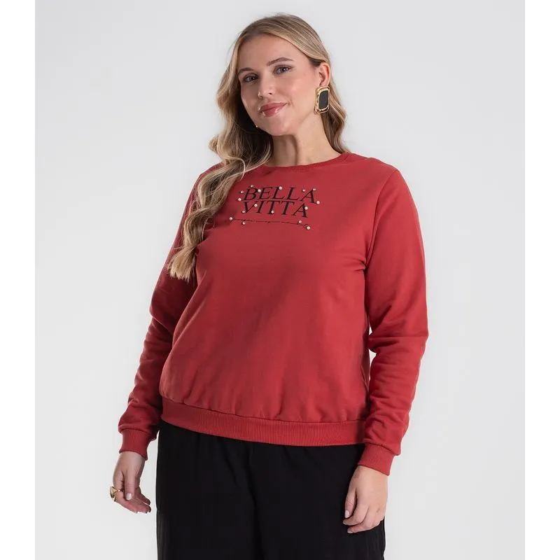 Blusão Feminino Plus Size Secret Glam Laranja Plus G1