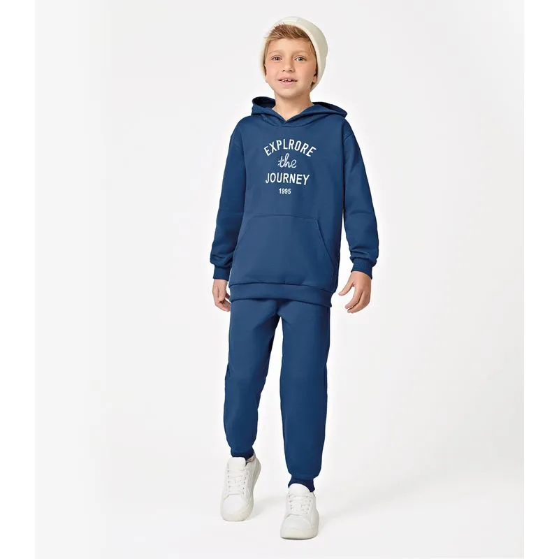 Conjunto Blusão Com Capuz E Calça Trick Nick Azul 4