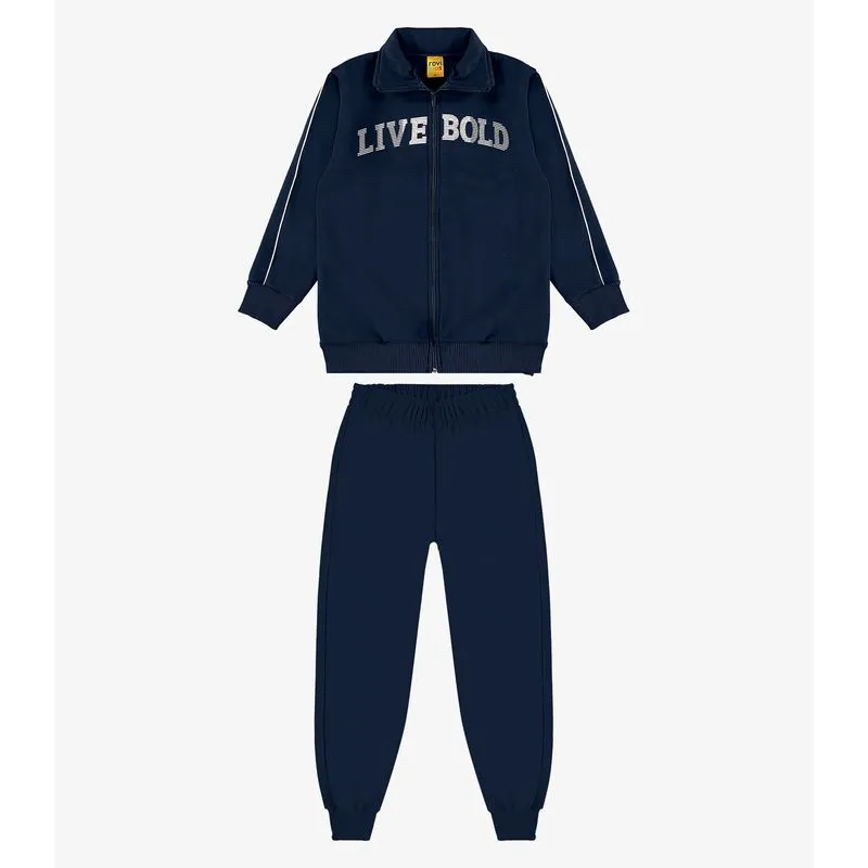Conjunto Jaqueta com Calça Moletom Rovi Kids Azul 3