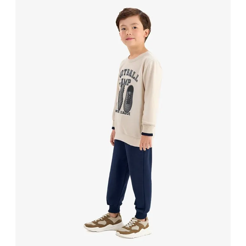 Conjunto Blusão com Calça Moletom Rovi Kids Bege 6