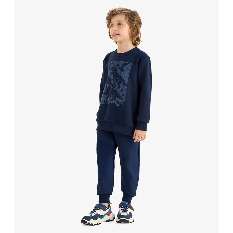 Conjunto Moletom Blusão E Calça Rovi Kids Azul 2