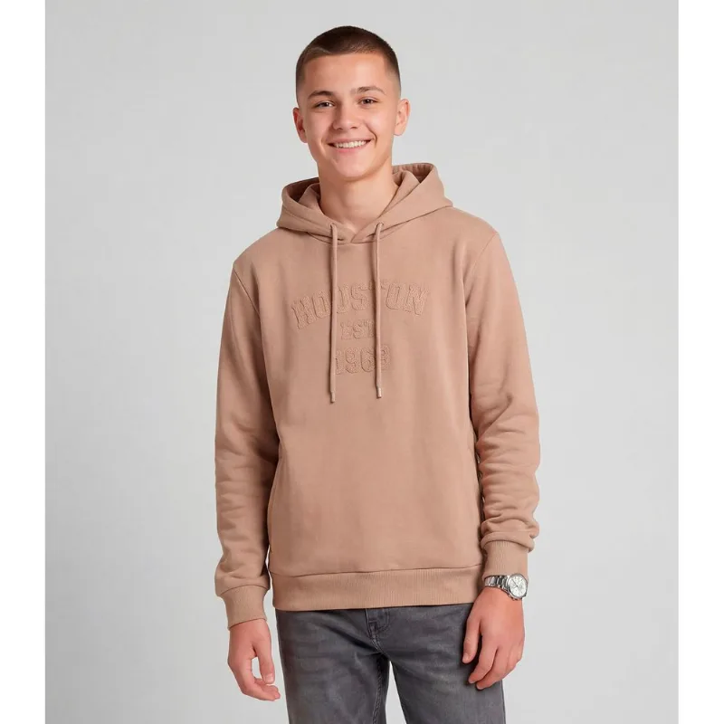 Blusão Juvenil Piquet Com Capuz E Bordado Minty Marrom 12