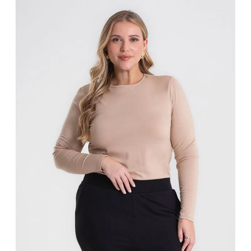 Blusa Térmica Feminina Plus Size Secret Glam Marrom Plus G4