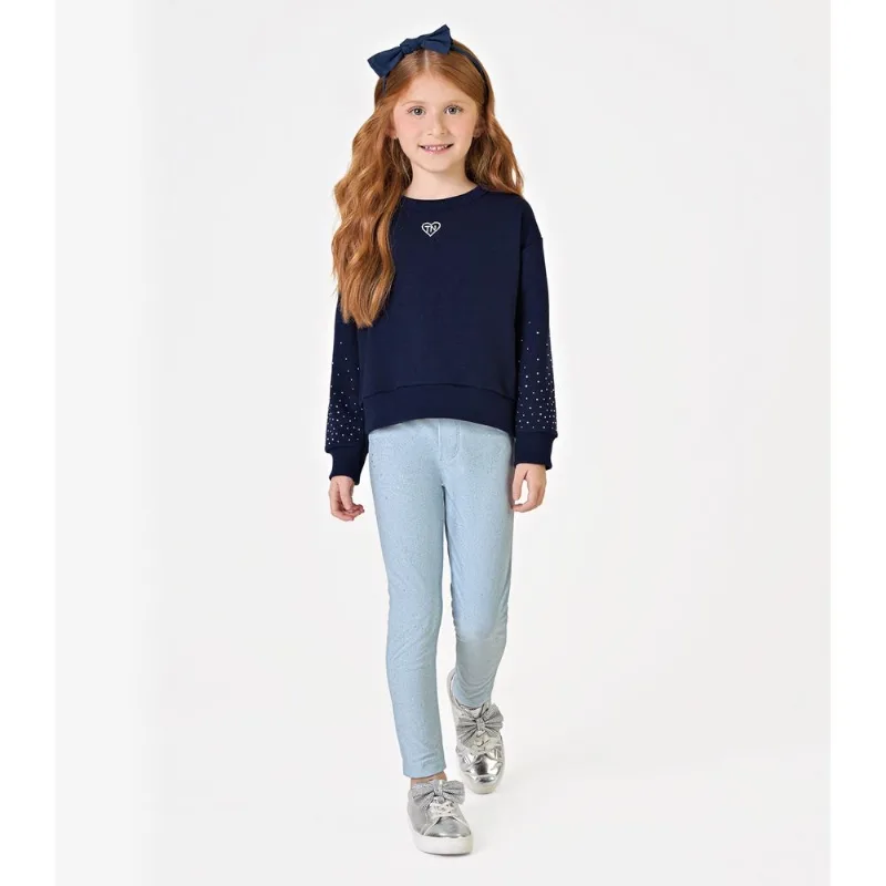 Conjunto Blusão Com Legging Menina Trick Nick Azul 6