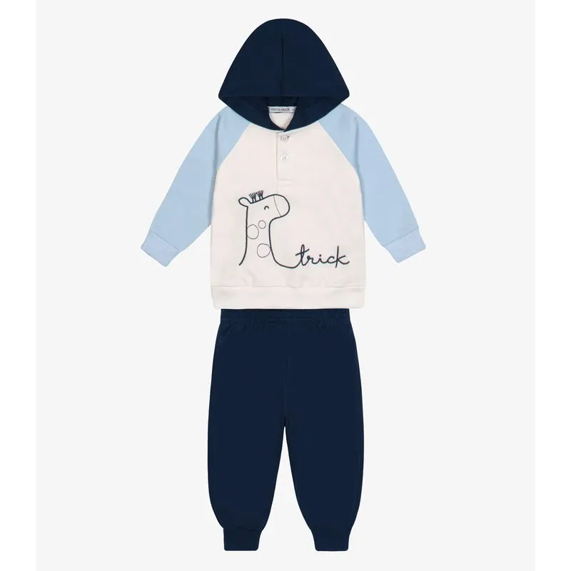 Conjunto Blusão com Capuz e Calça Trick Nick Azul G