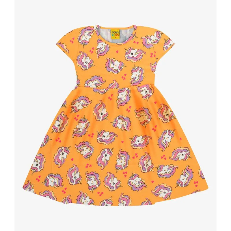 Vestido Cotton Rovi Kids Laranja 8