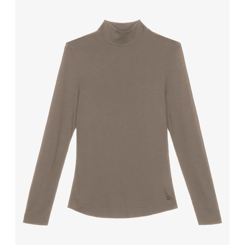 Blusa Manga Longa Vico Tricot Básica Endless Cinza P