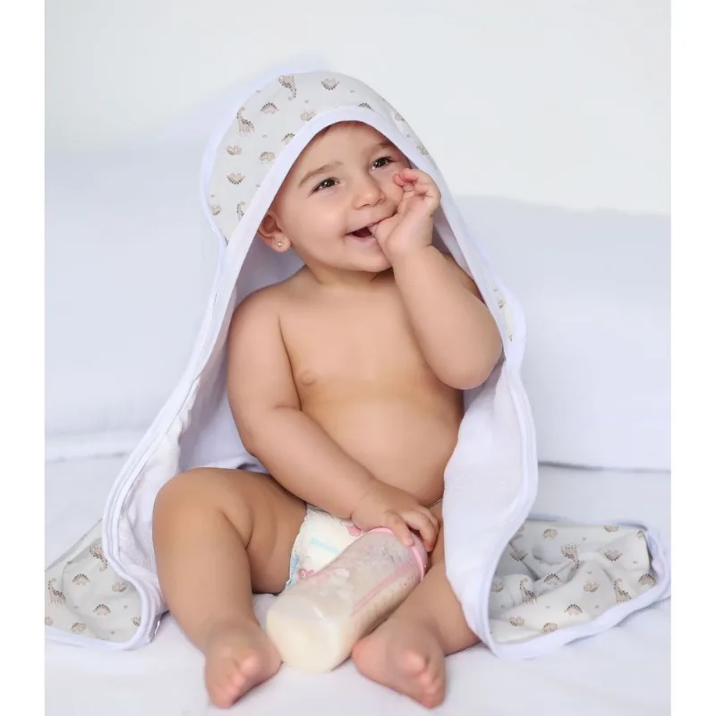Toalha Com Capuz Bebê Vivaldi Bege UN / Bege
