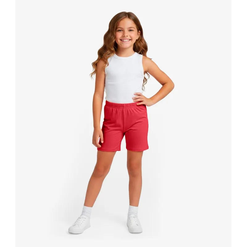 Bermuda Ciclista Infantil Básica Soletex Vermelho 12