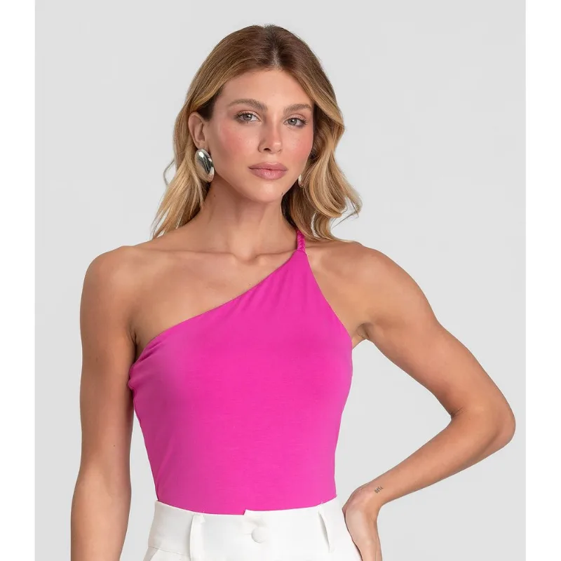 Body Feminino Alça Trançada Dianna Rosa M