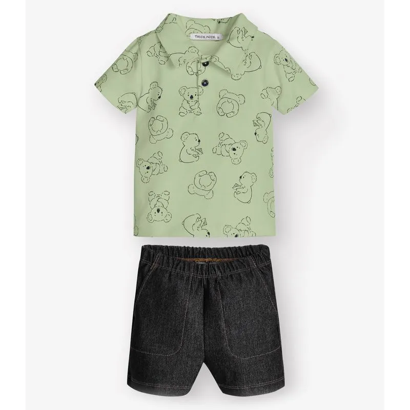 Conjunto Polo com Bermuda Menino Trick Nick Verde 3