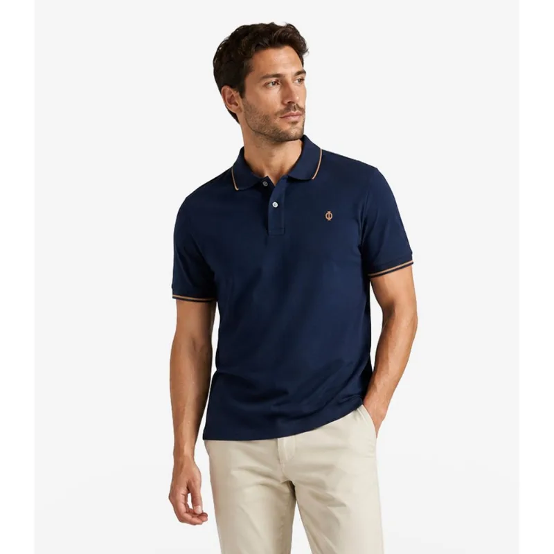 Polo Masculina Cotton Leve UV Diametro Azul P