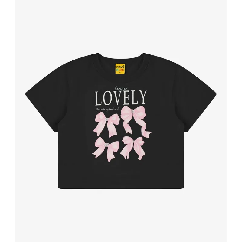Blusa Feminina Meia Malha Rovi Kids Preto 12