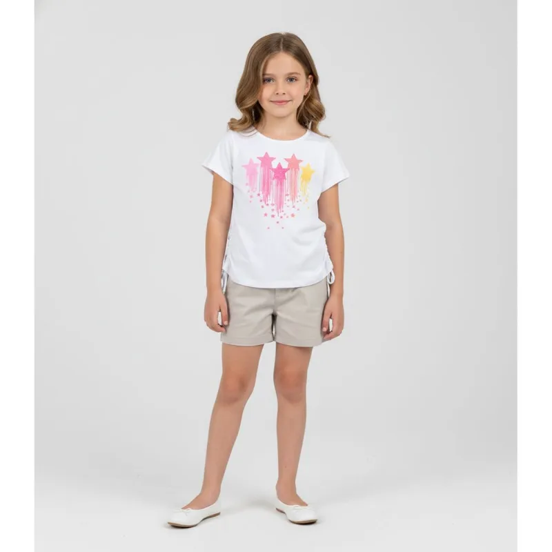 Conjunto Infantil Blusa Com Shorts Rovi Kids Marrom 12