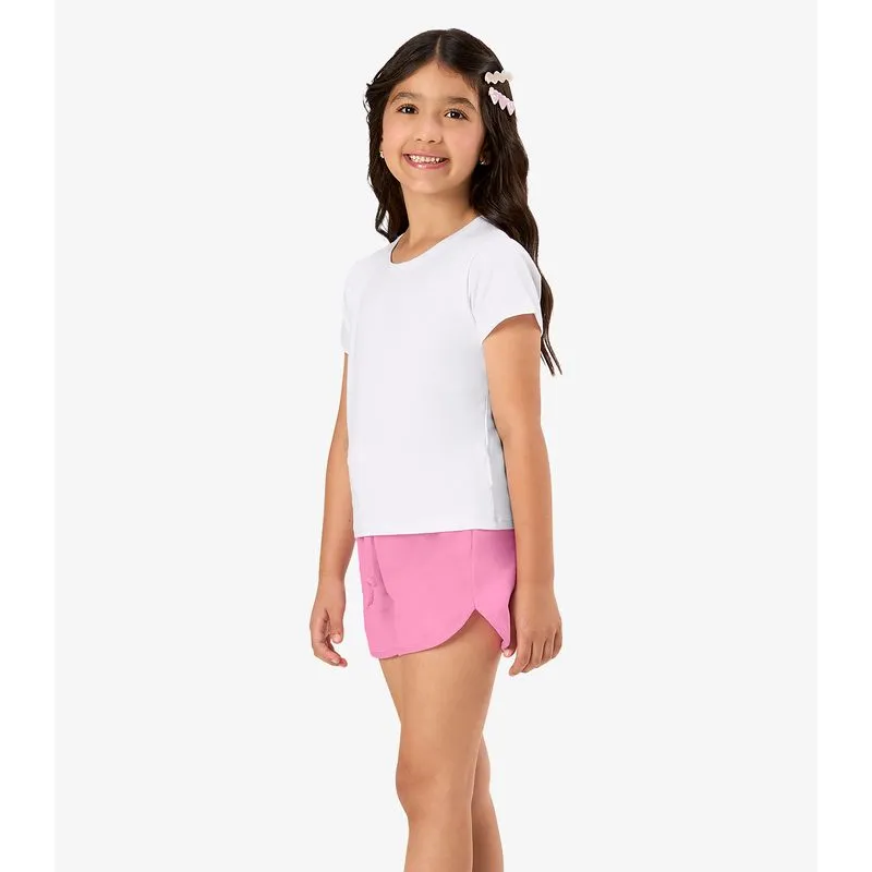 Shorts Básico Infantil Feminino Rovi Kids Rosa 16