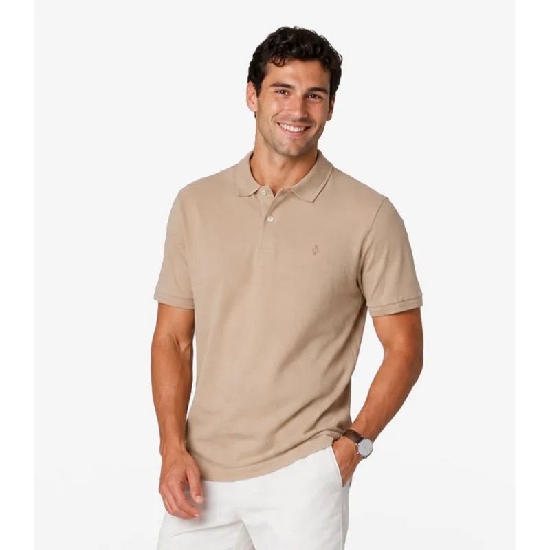 Polo Masculina Cotton Leve UV Diametro Marrom M