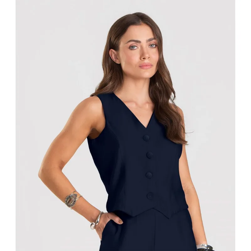 Colete Feminino em Tecido Alfaiataria Dianna Azul GG