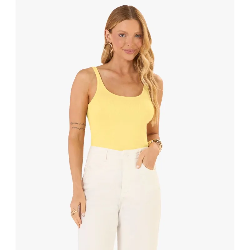 Blusa De Alca Básica Feminina Rovitex Amarelo P