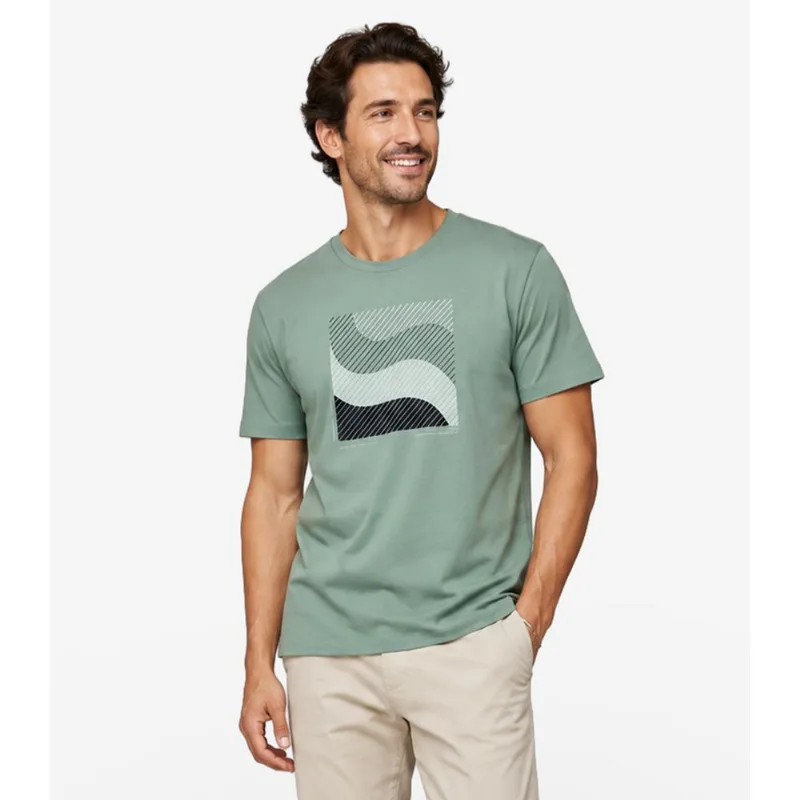 Camiseta Masculina Cotton Leve UV Diametro Verde GG