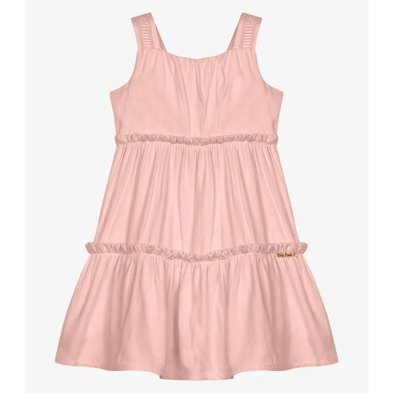 Vestido Infantil Menina Viscose Doby Trick Nick Rosa 3