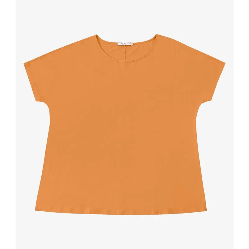Blusa Feminina Manga Morcego Plus Size Secret Glam Marrom Plus G1