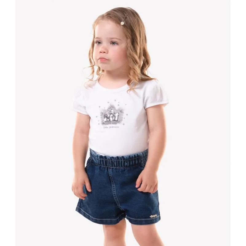 Conjunto Infantil Blusa Com Shorts Trick Nick Branco 1
