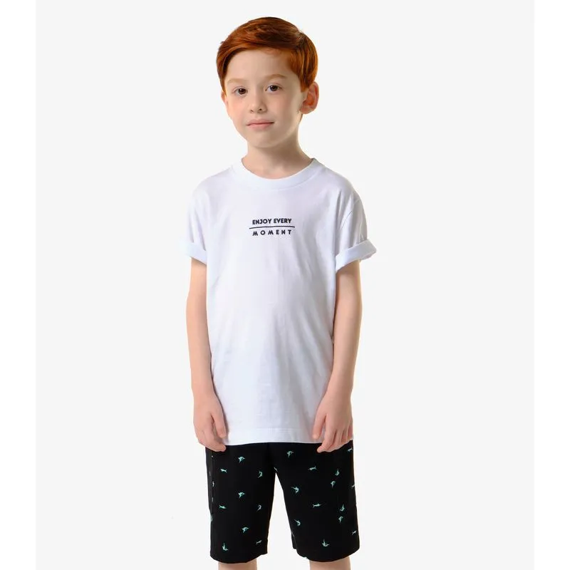 Conjunto Infantil Camiseta Com Bermuda Trick Nick Branco 8