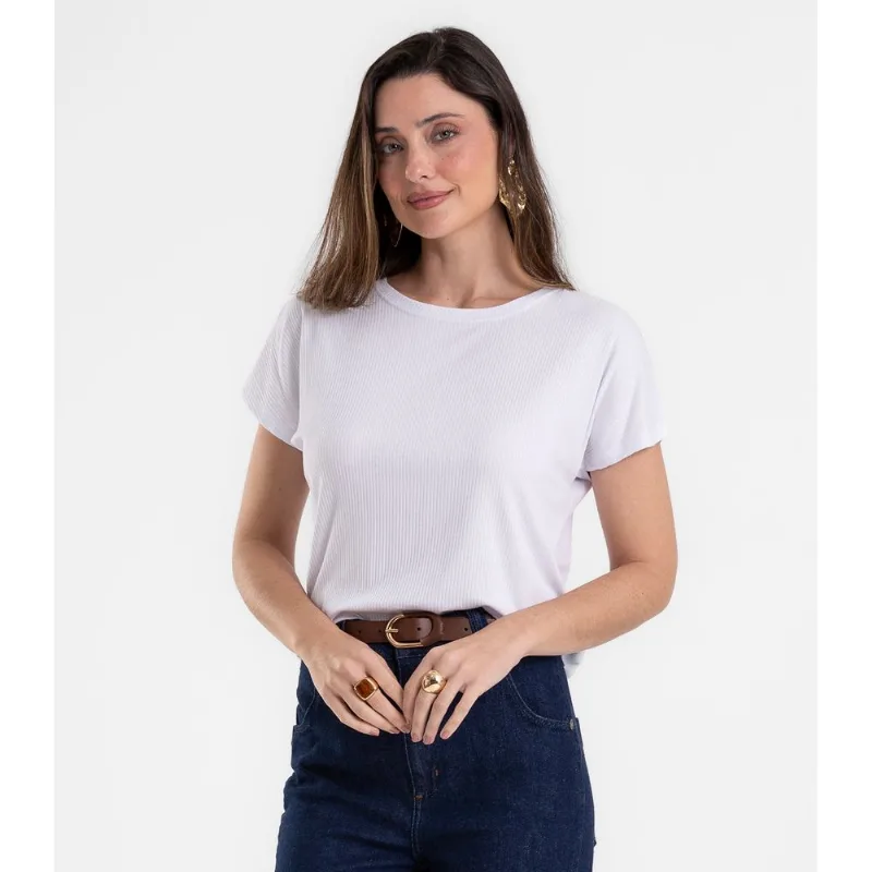 Blusa Feminina Canelada Rovitex Branco G