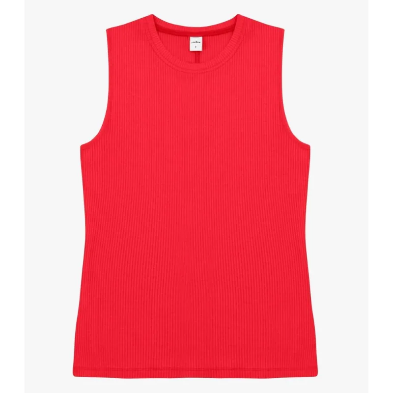 Regata Feminina Ribana Canelada Rovitex Vermelho P