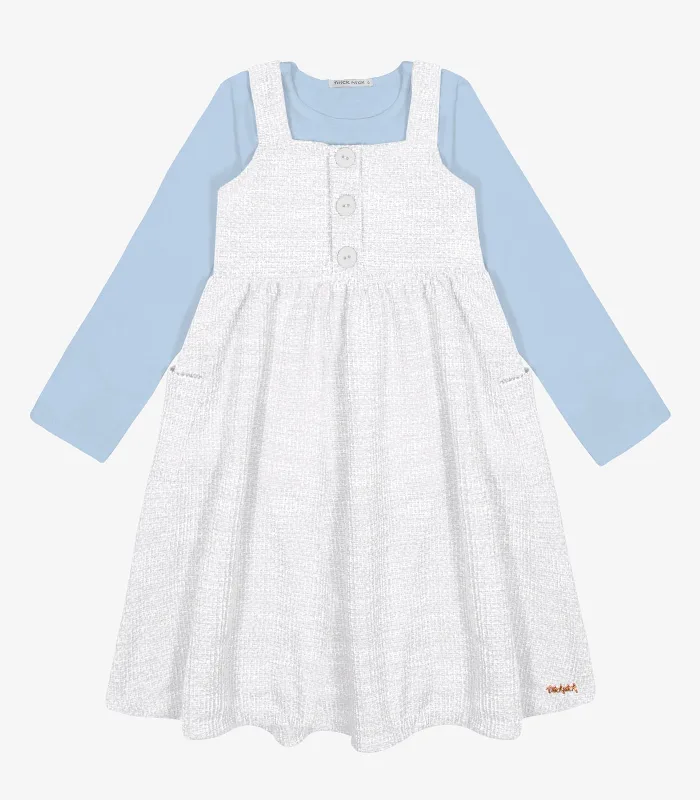 Conjunto Vestido Com Blusa Feminino Trick Nick Branco 4