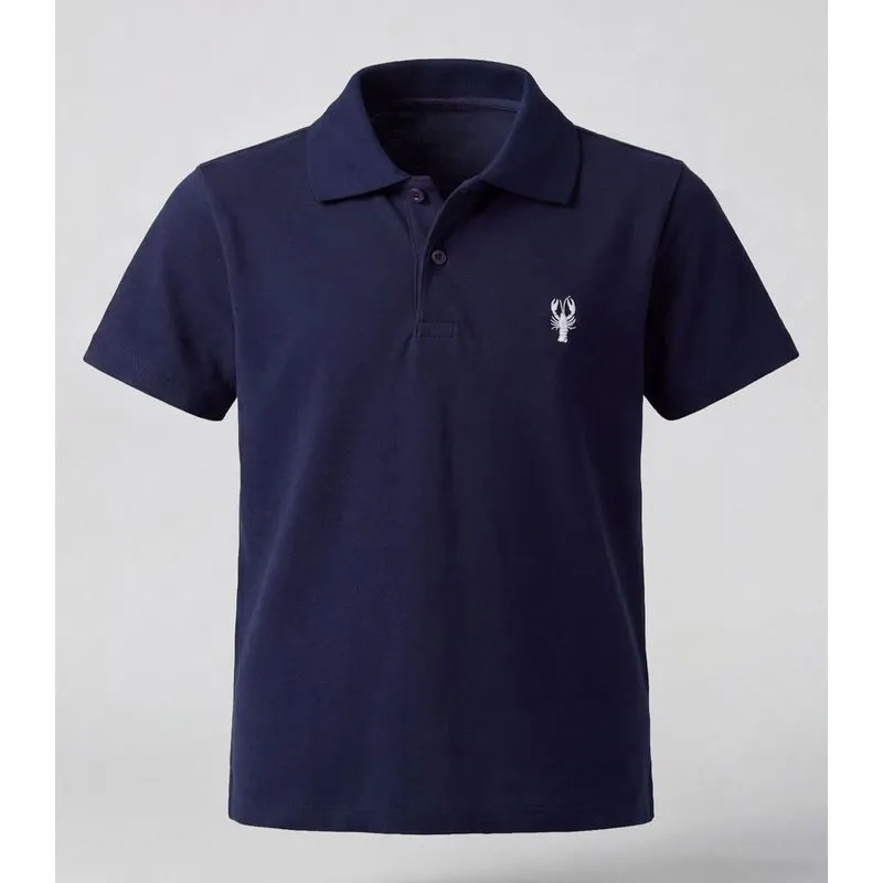 Polo Menino Em Piquet Trick Nick Azul 14