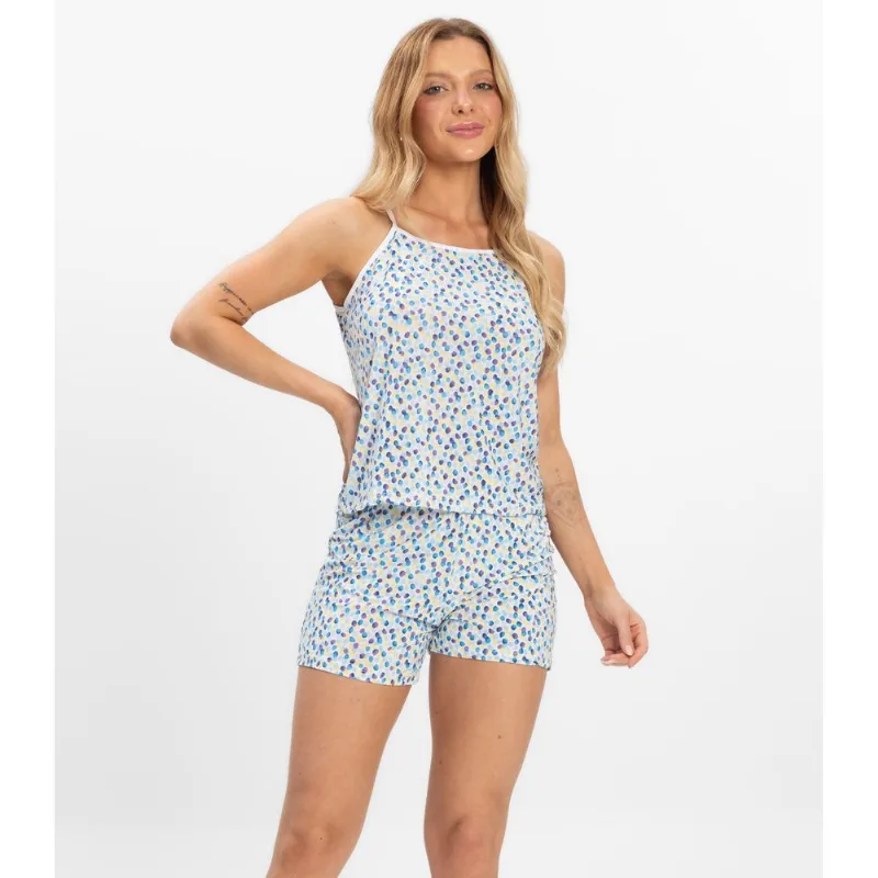 Short Doll Curto Feminino De Liganete Bella Ana Azul GG